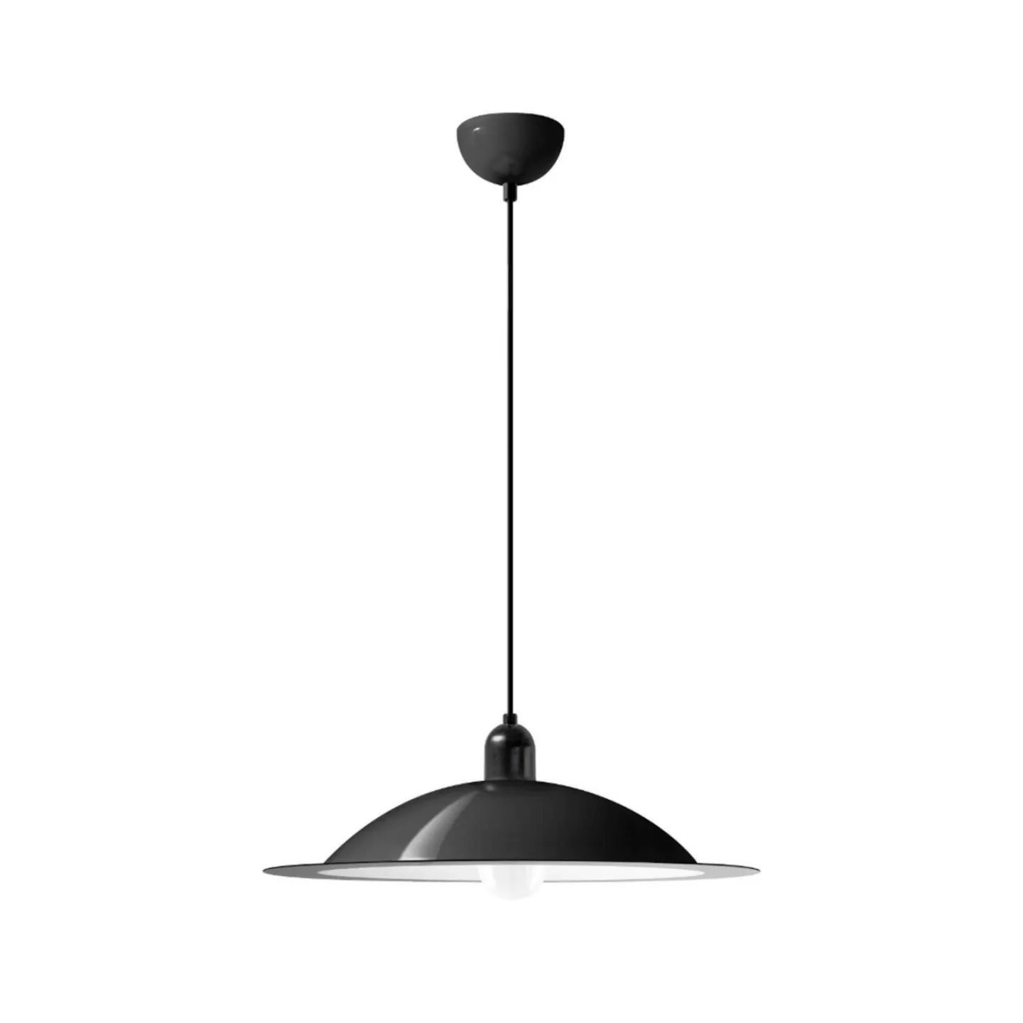 Lampiatta LED-Hängeleuche, schwarz, Ø 50 cm - Stilnovo - Wohnzimmer - Design - Metall - Einflammig