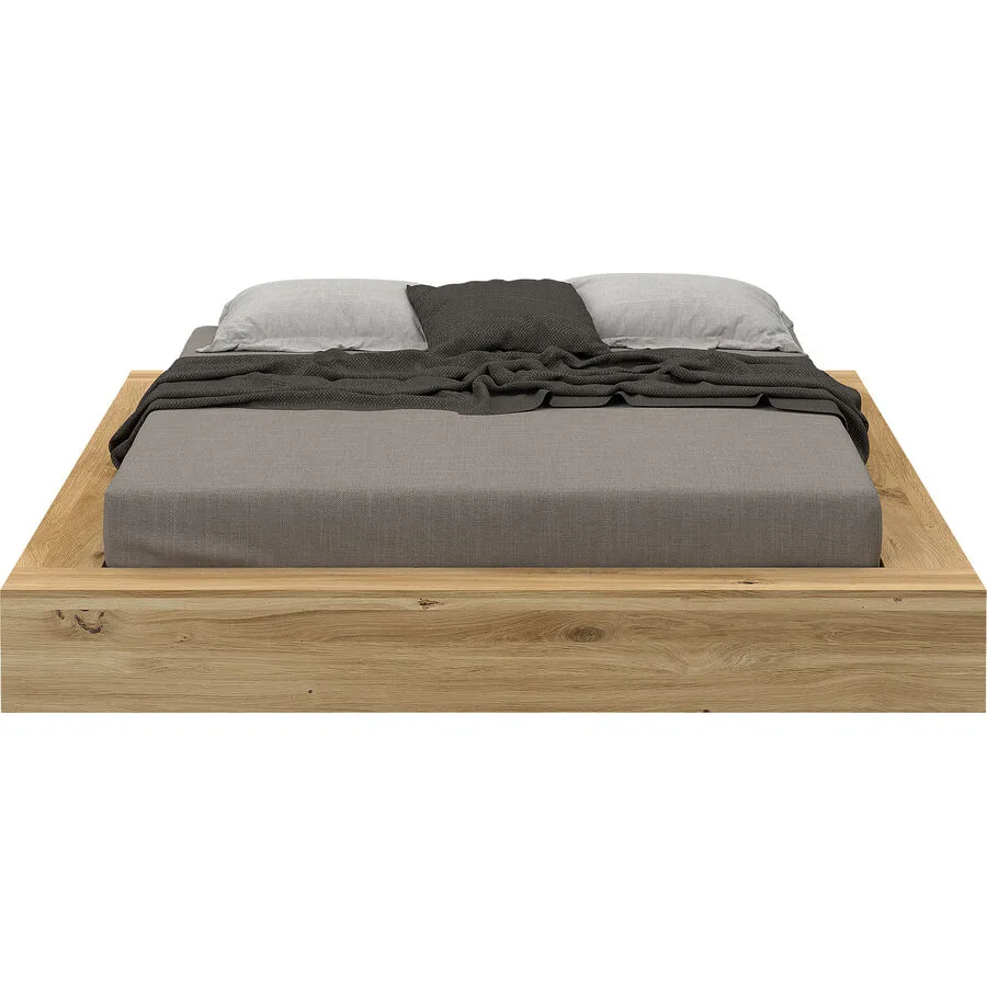 Bett Holz Werk eiche Wildeiche Massivholz 160 x 200 cm