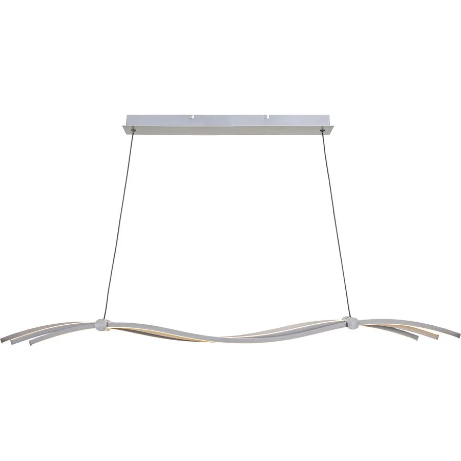 Pendellampe Ascoli Silber Aluminium/Metall 120 cm 150 cm - LED - Lichtfarbe: Extra warmweiss - Helles Neutralweiss - Material: Metall/Aluminium -