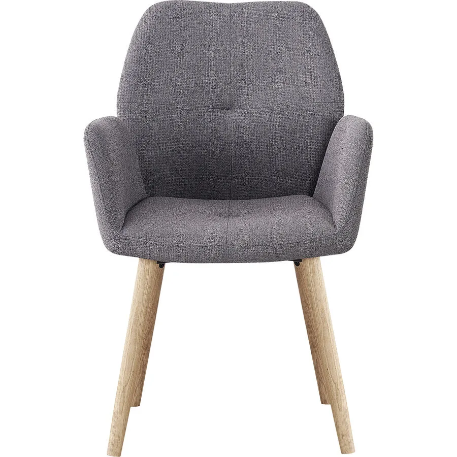 Stuhl Oslos grau Polyester/Eiche
