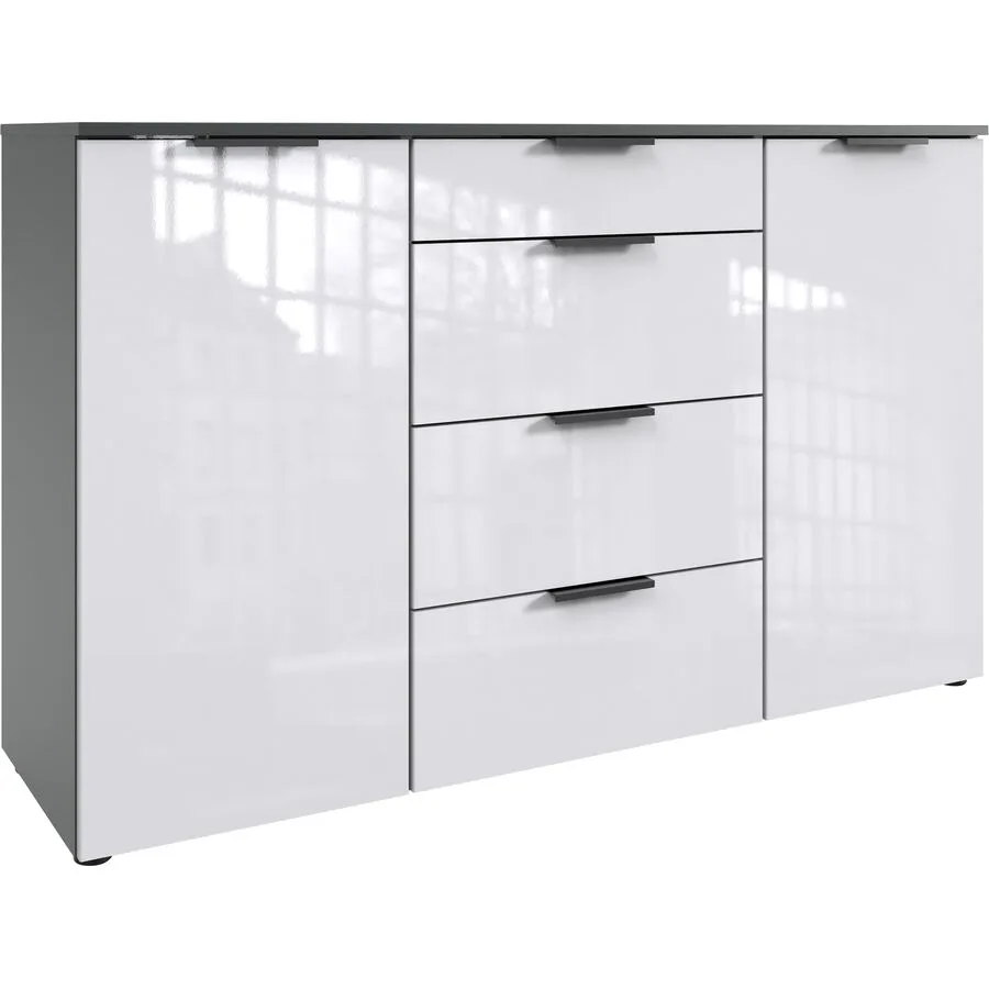 Kommode Sanko Weiss/graphit Holzwerkstoff B 135 H 84 cm