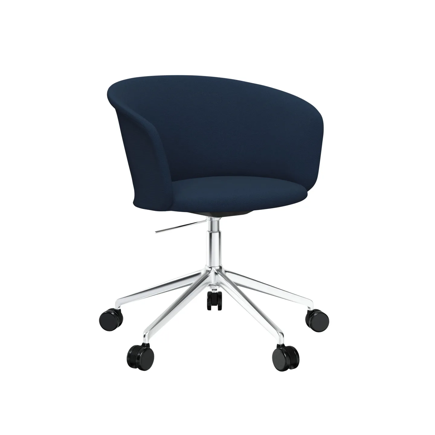HEM - Kendo Swivel Chair 5-star Castors - Dark Blue/Polished - Kontorsstolar - Sabine Marcelis,LucidiPevere - Blå - Metall/Trä/Syntetiskt/Skum/Ull