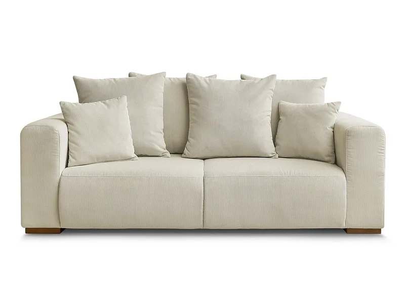 2er Sofa BOBOCHIC SIDONIE Cord-Stoff beige