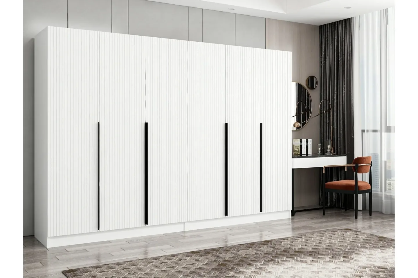 Fruitland Garderob 270 cm - Vit