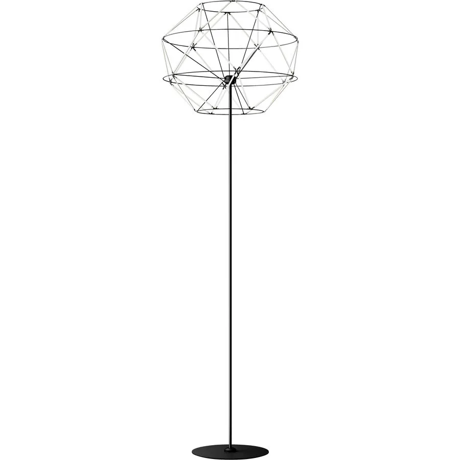 URBAN Stehlampe Euclide Schwarz Eisen 35 cm 170 cm - LED - Lichtfarbe: Extra warmweiss - LED Energiesparlampen