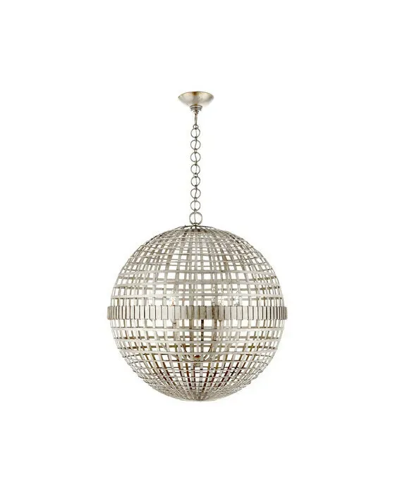 Mill Globe Lantern Silver L