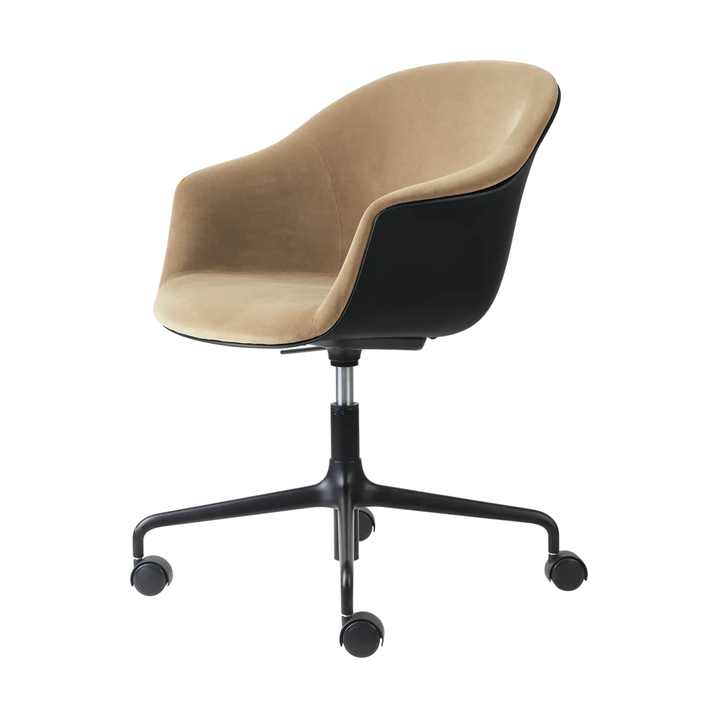 GUBI Bat Meeting Chair kontorsstol framsideklädd Dandy gubi 905 dune-black-black