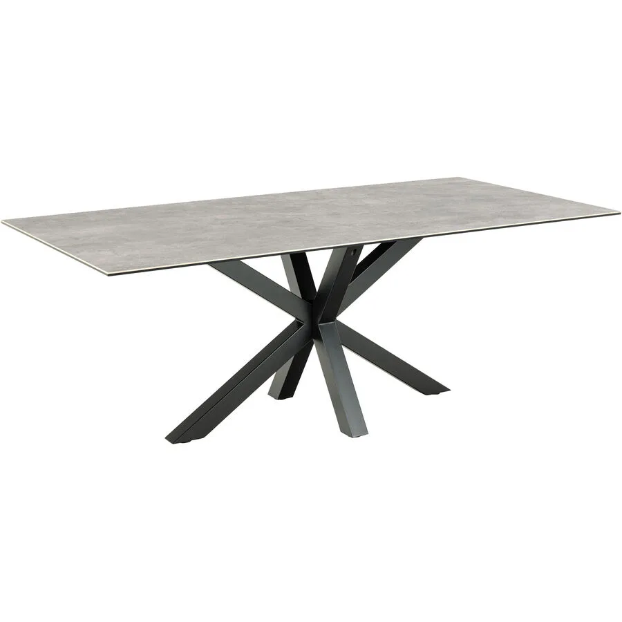 Esstisch Amiri grau Keramik, Stahl B 200 T 100 cm