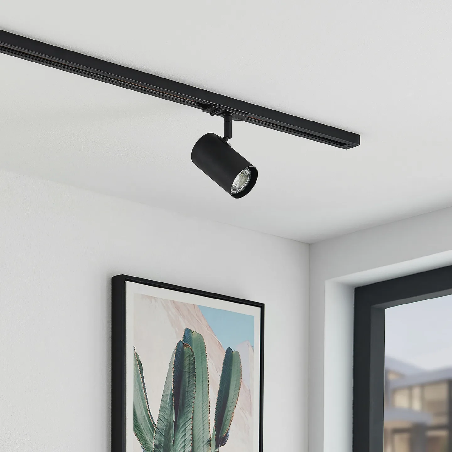 Linaro Schienenspot GU10 Schwarz - Lindby - Flurbereich - Modern - Metall - Einflammig