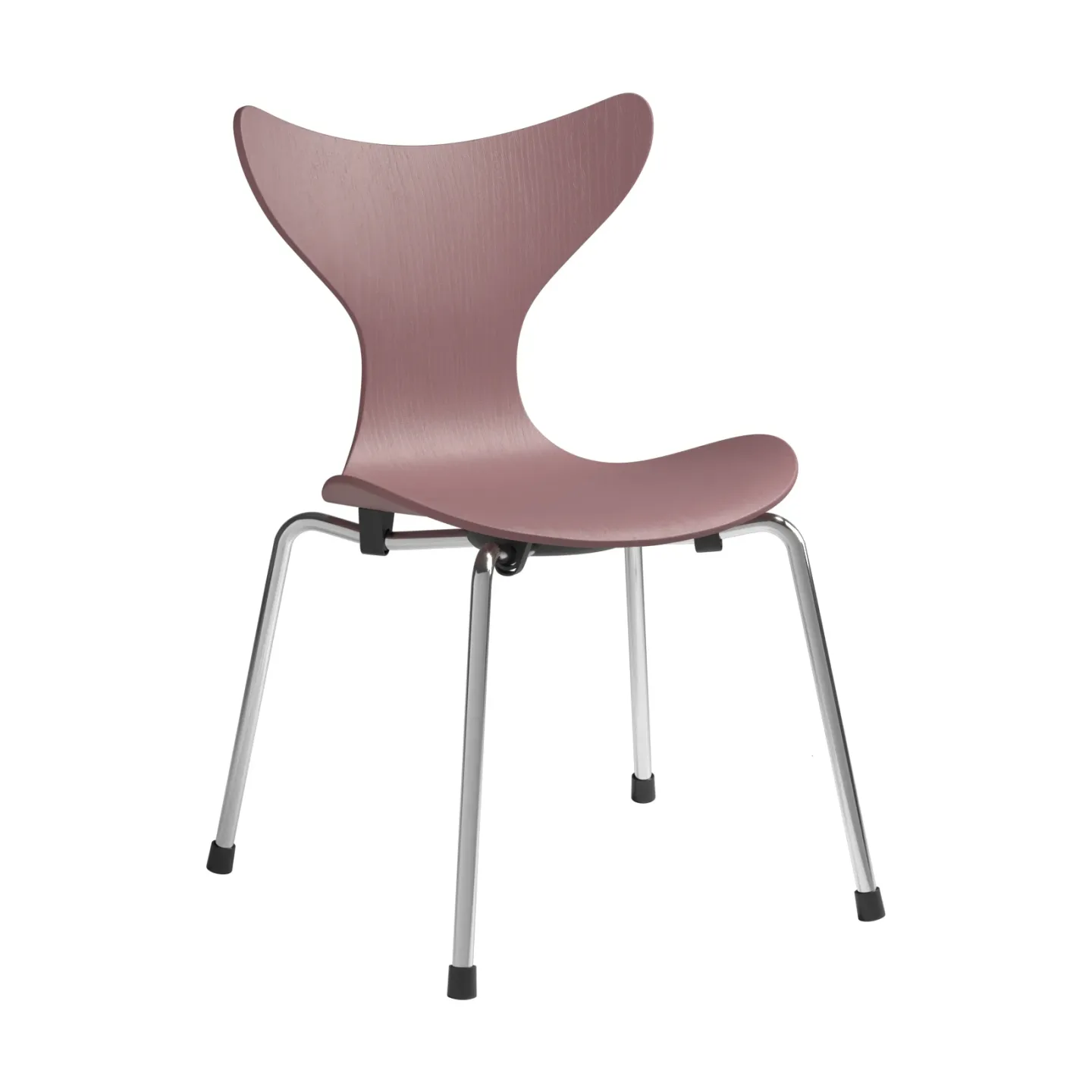 Fritz Hansen Liljan Kinderstuhl Wild rose Esche lackiert-Chrom