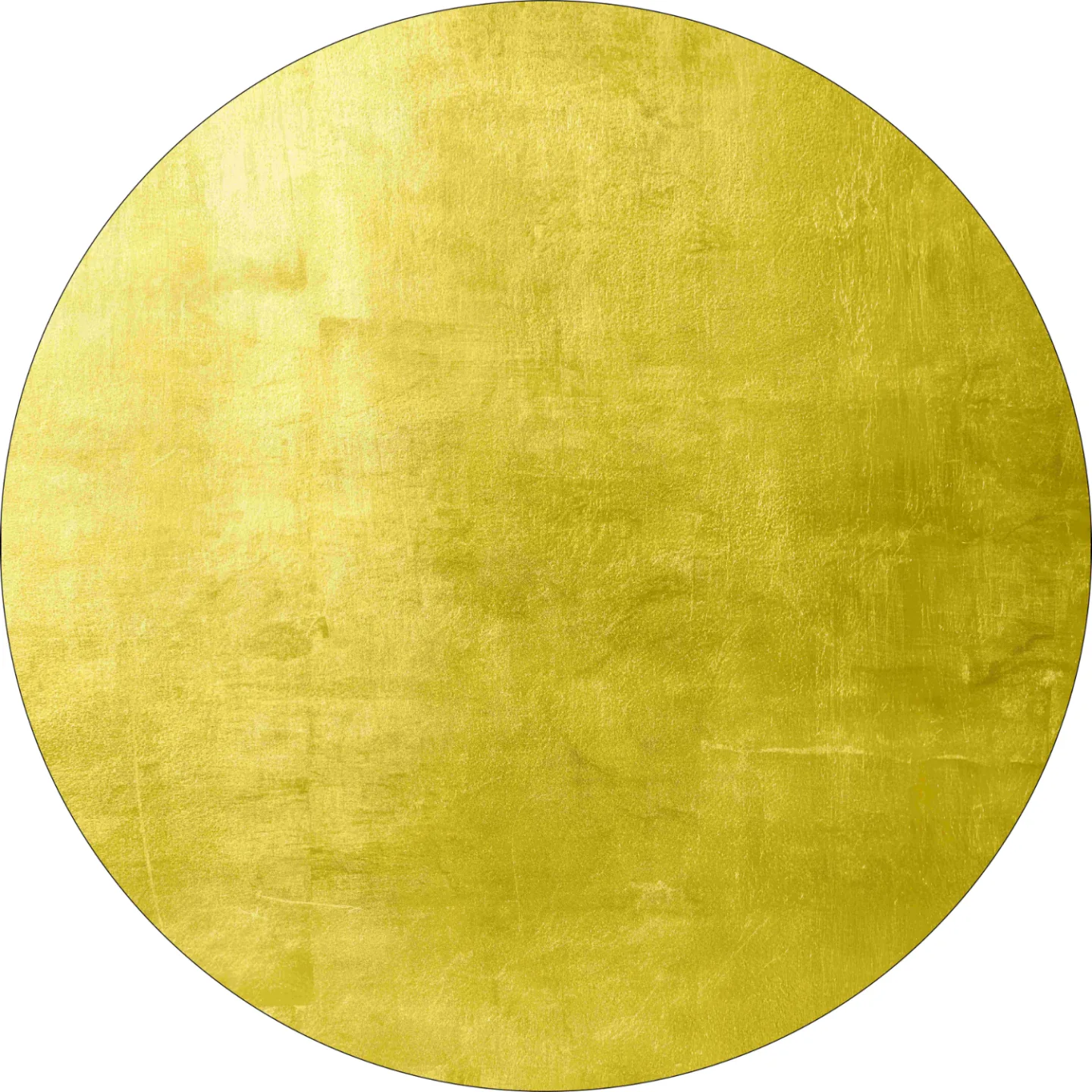 Rundt teppe - Artena (gul) (Størrelse: Ø 200 cm)