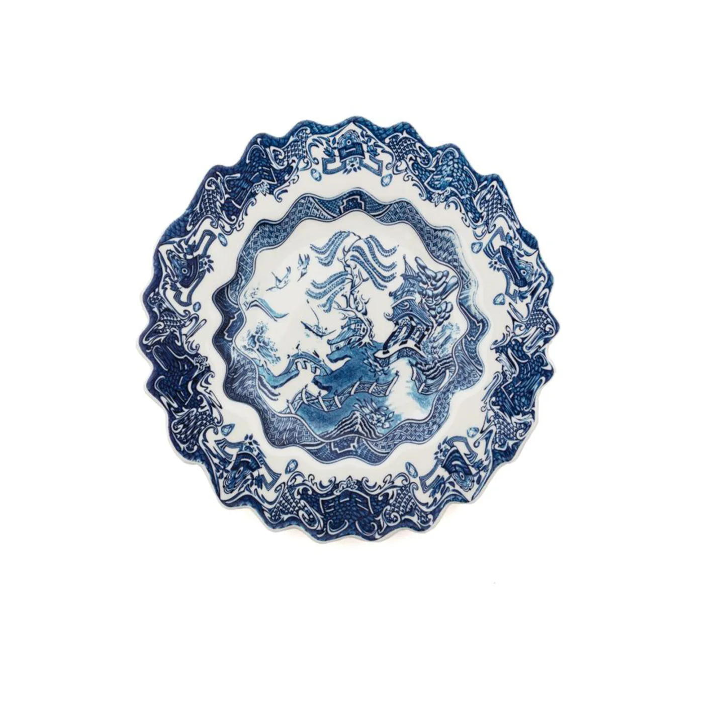Seletti - Dessert Plate In Porcelain Classic On Acid Ø 21,3 cm H 2,8 cm Willowave - Assietter - Diesel - Flerfärgad - Porslin