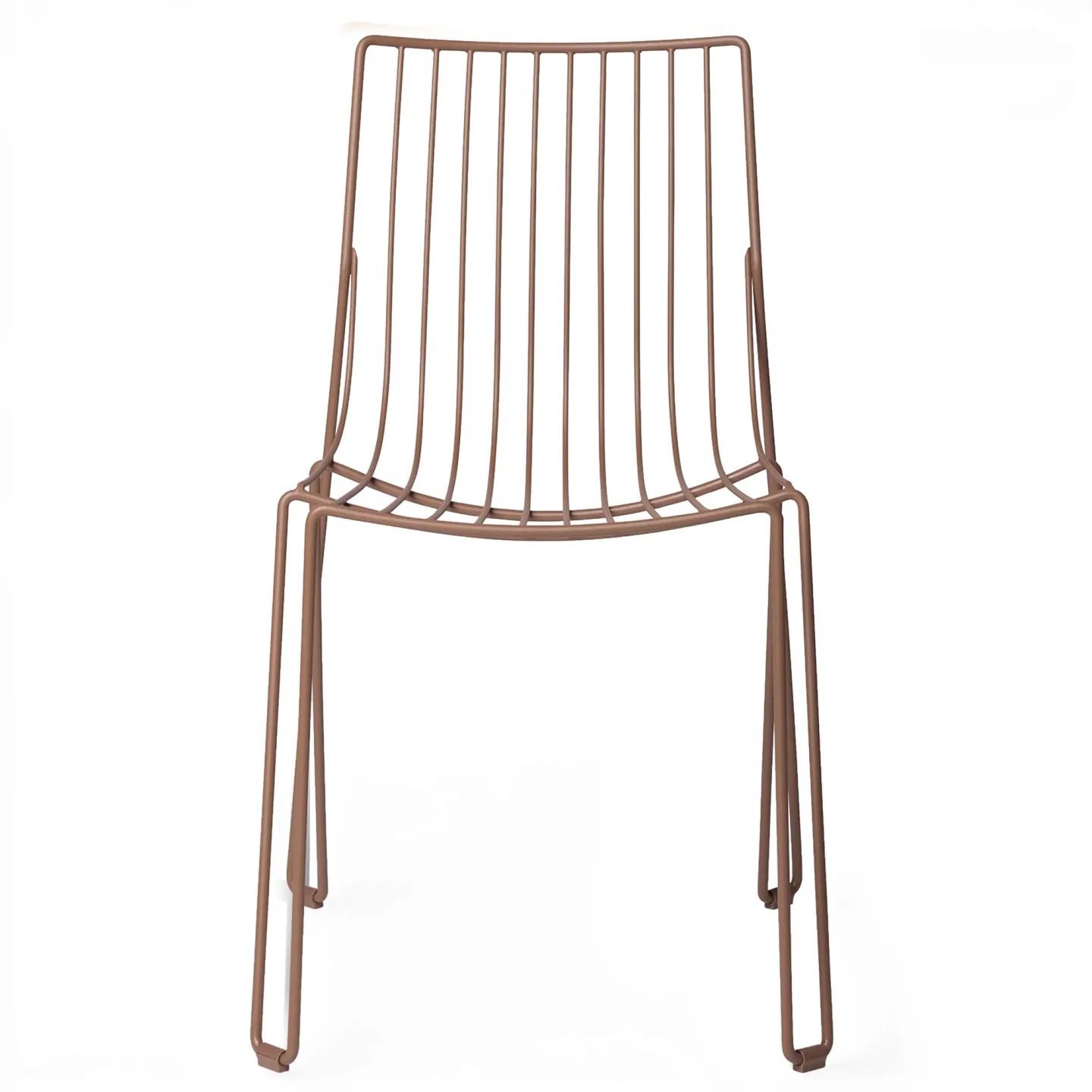Massproductions - Tio Chair, Pale Brown - Matstolar utomhus - Chris Martin - Brun - Metall