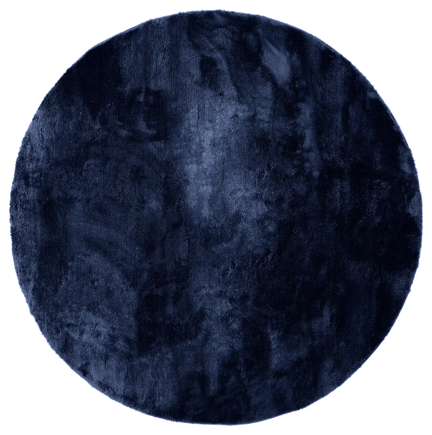 Runde tepper - Aranga Super Soft Fur (mørke blå) (Størrelse: Ø 120 cm)