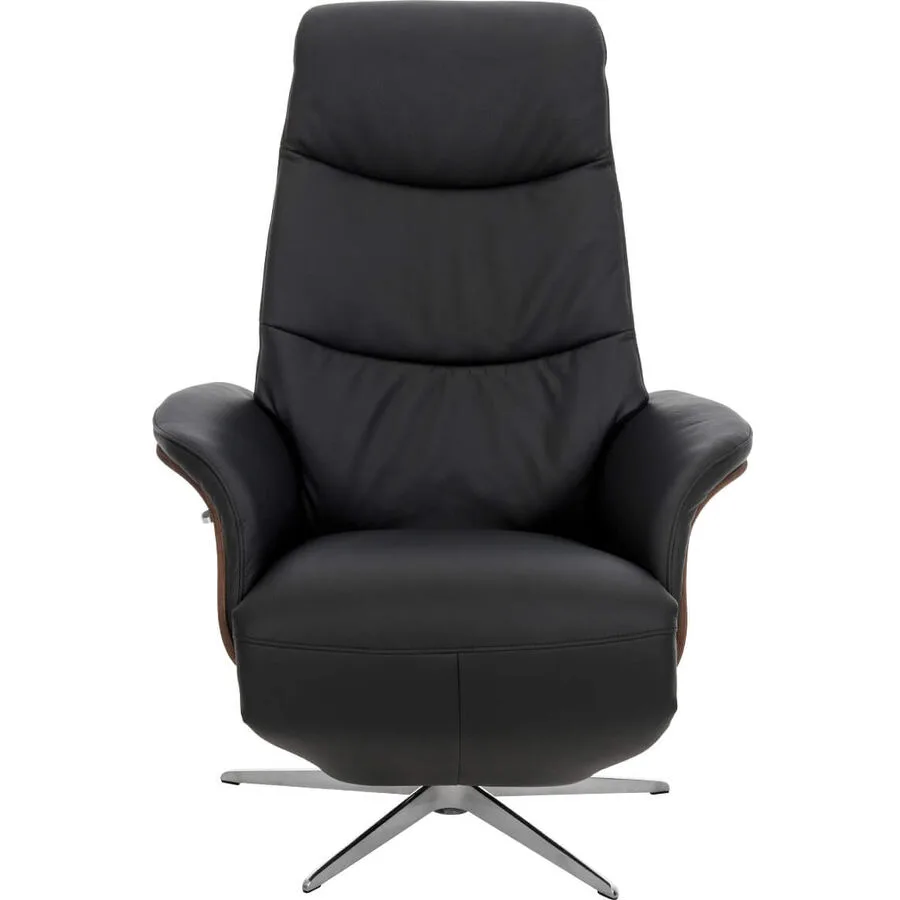 Relaxsessel Eiger Schwarz Echtleder T 78 B 77 H 114 cm - Möbel Konfigurator: Traummöbel individuell zusammenstellen