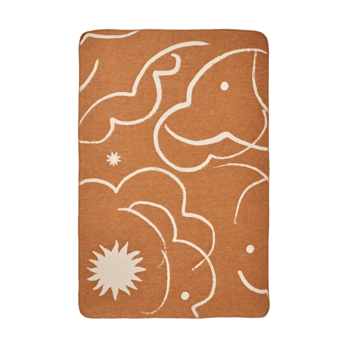 Ferm Living Skye Decke Sienna-parchment, 80x120 cm