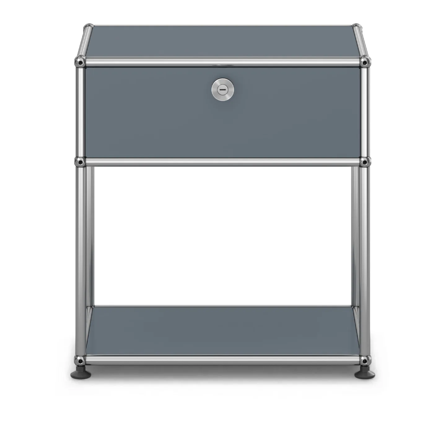 USM - USM Haller Bedside Table M54 Mid-Grey - Sängbord - Fritz Haller & Paul Schärer - Grå - Metall