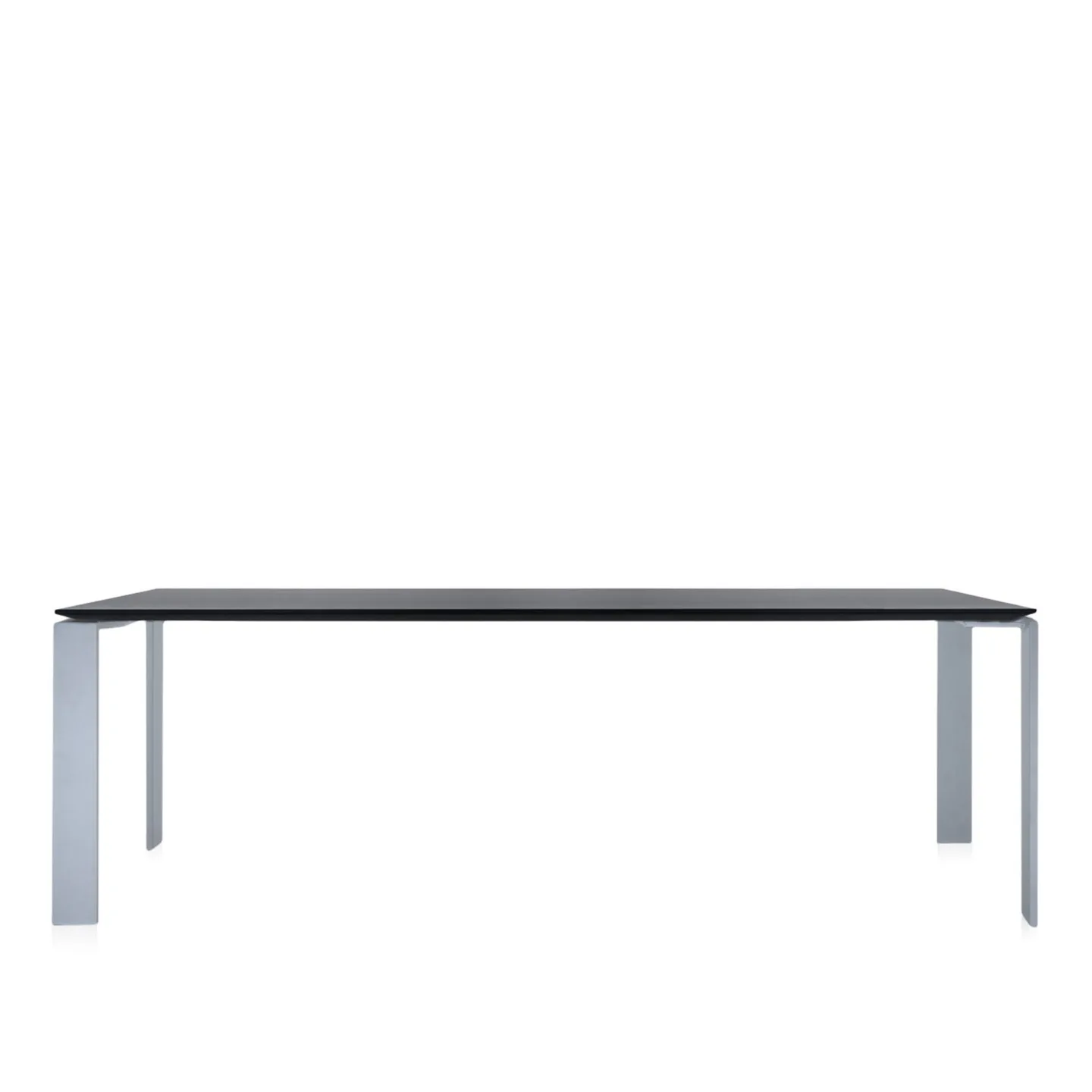 Kartell - Four Table 4524 223x79, Black/Aluminium, Scratch-Proof Laminate - Matbord - Ferruccio Laviani - Svart - Laminat/Metall