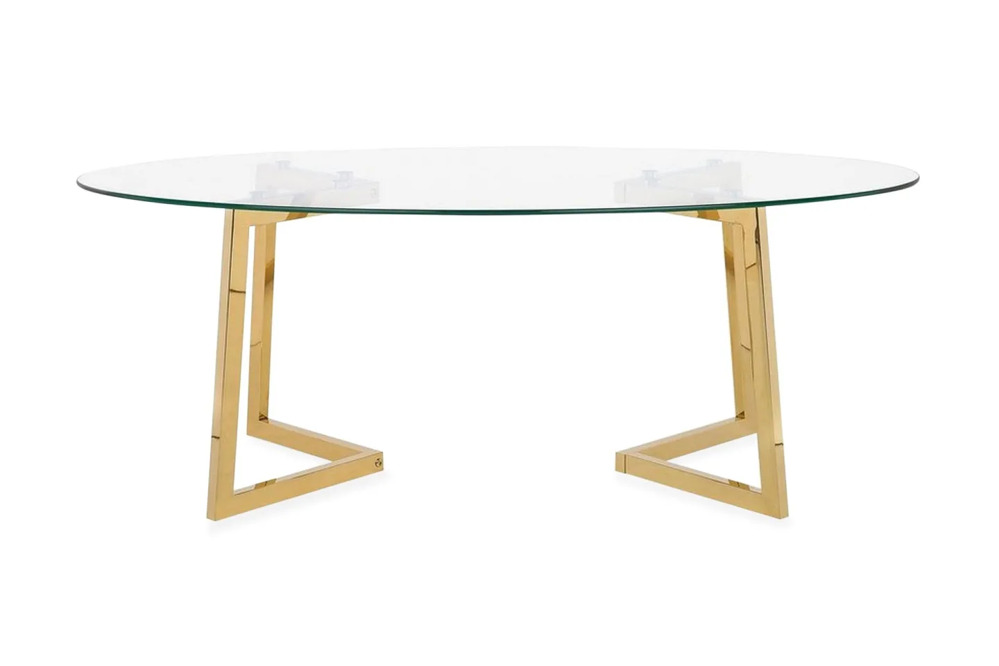 Frechen Soffbord 120 cm - Glas/Guld