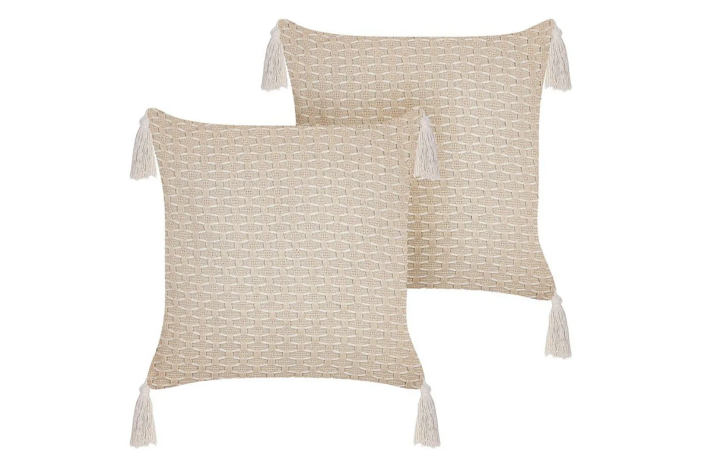 Prydnadskuddar Hakone set om 2 Beige, Fyrkantig - Beige, Fyrkantig