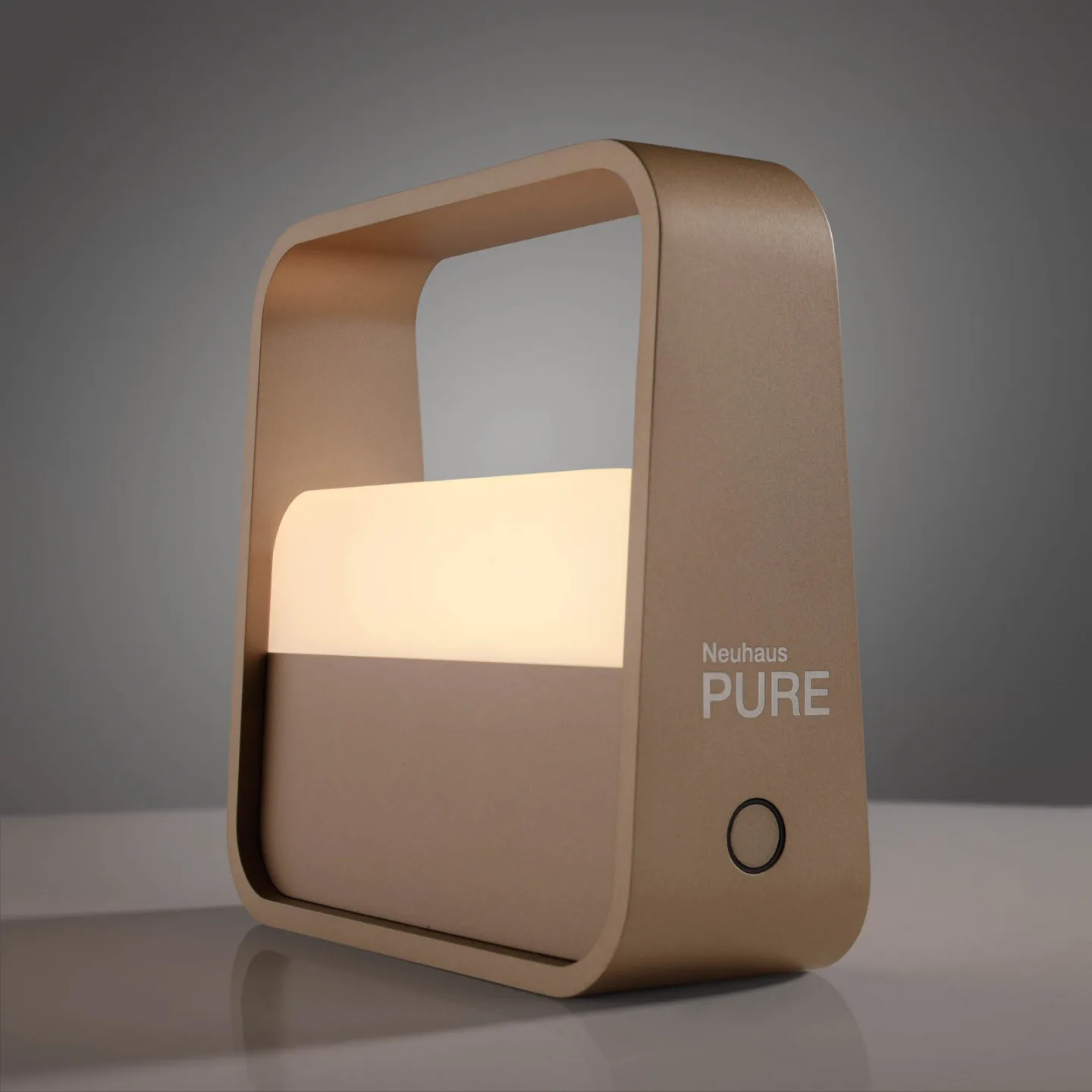 Go LED-Akku-Tischleuchte, bronce, Aluminium - PURE PURE Go - Wohnzimmer - Modern - Eckig