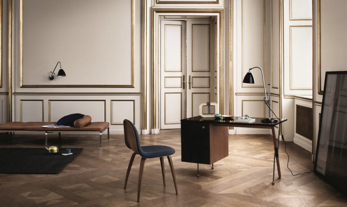 Bestlite BL1 Tischleuchte Ø16 Messing/Grau - GUBI - Wohnzimmer - Metall