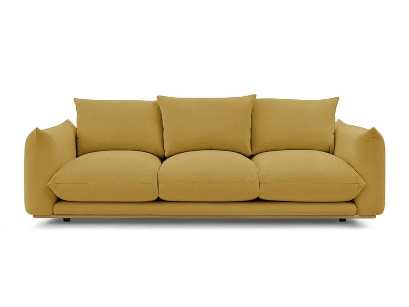 3er Sofa BOBOCHIC ERNEST Stoff gelb
