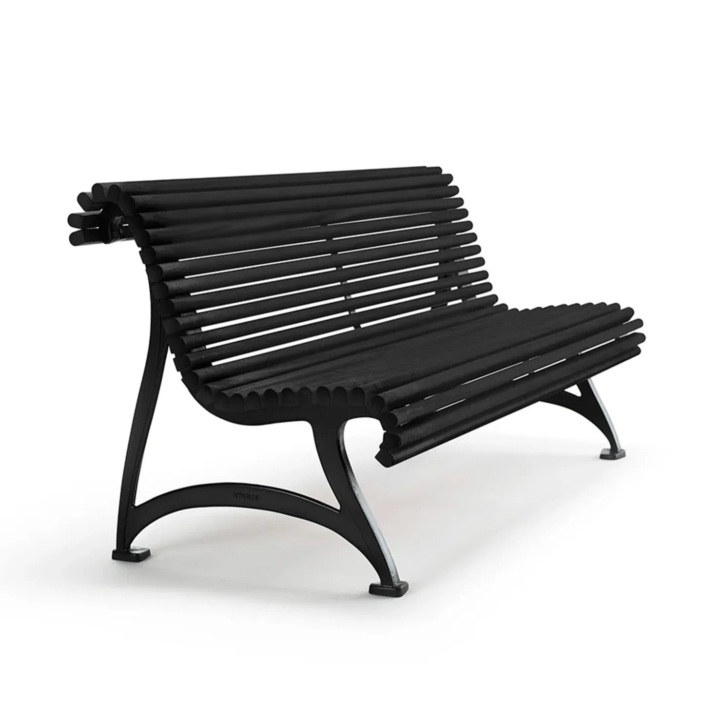 Byarums Bruk - Soffa Jujol - Grålackerad Furu/Svartlackerad Aluminium - Soffor utomhus - Mårten Cyrén - Metall/Trä