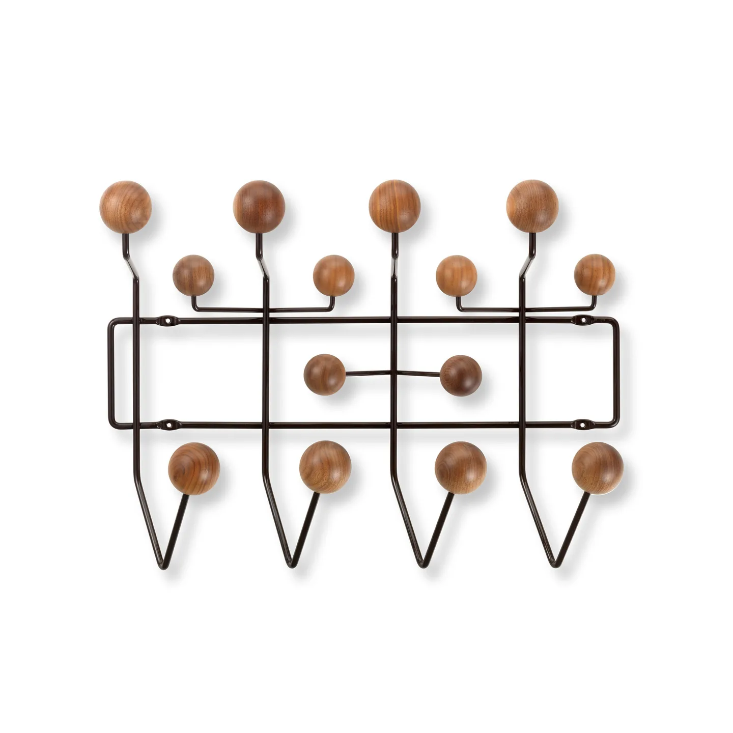 Vitra - Hang It All klädhängare walnut - Klädhängare - Charles & Ray Eames - Brun
