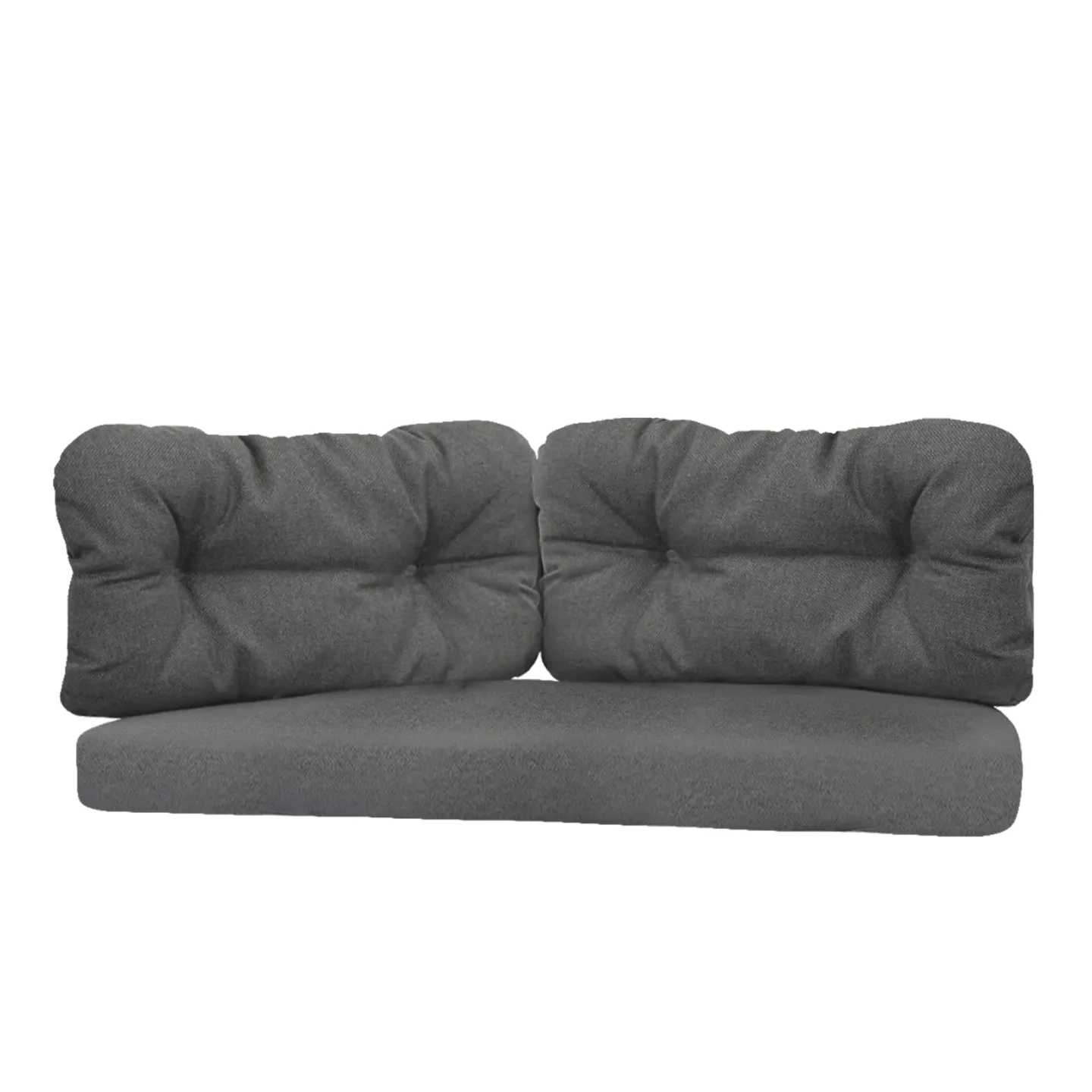 Cane-Line - Ocean Large 2-seater outdoor sofa cushion set – Grey, Cane-line AirTouch - Dynor och kuddar - Grå