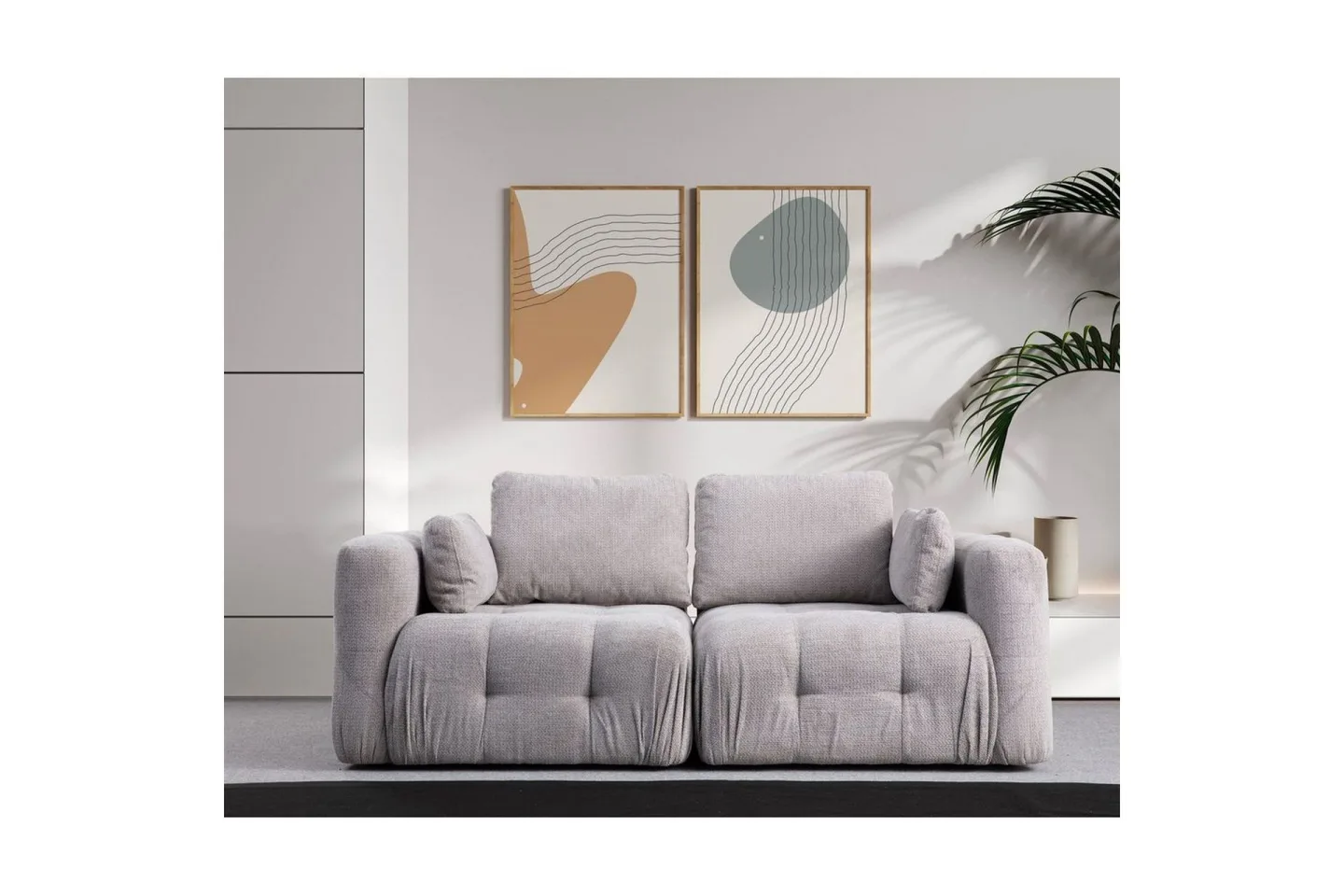 Yvara Soffa 2-sits - Ljusgrå