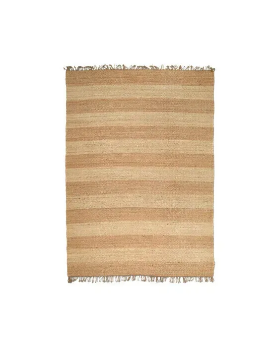 Stripe jute tæppe nature