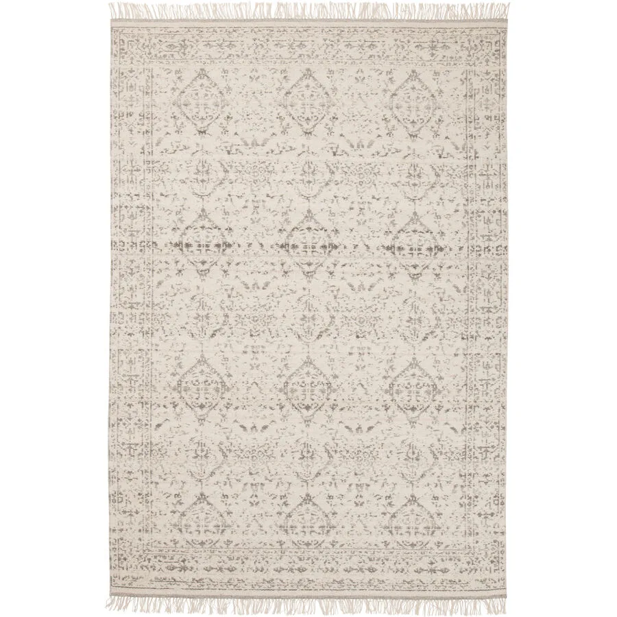 Teppich Dolzago Grau Wolle 140 cm 200 cm - Teppich