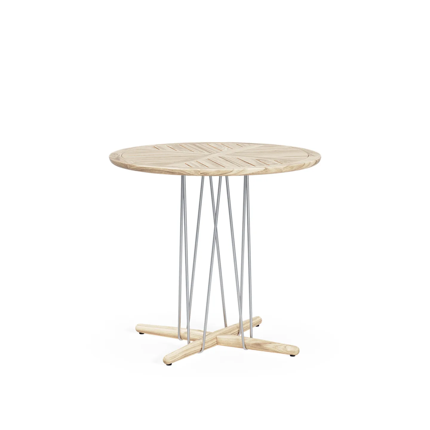 Carl Hansen - E022 Embrace Outdoor Series Table Ø 80 cm, Teak - Matbord utomhus - Träfärgad - Trä