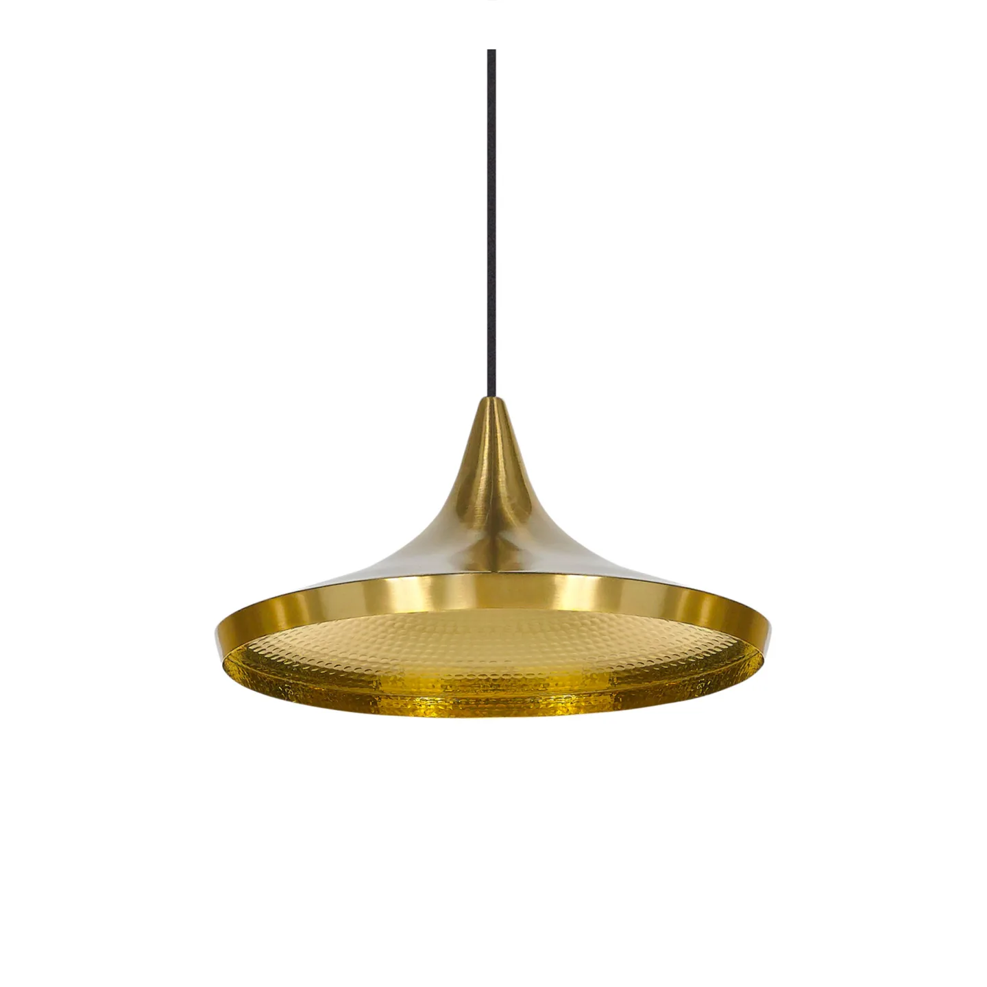 Tom Dixon - Beat Wide Pendant - Borstad mässing - Pendellampor - Guld