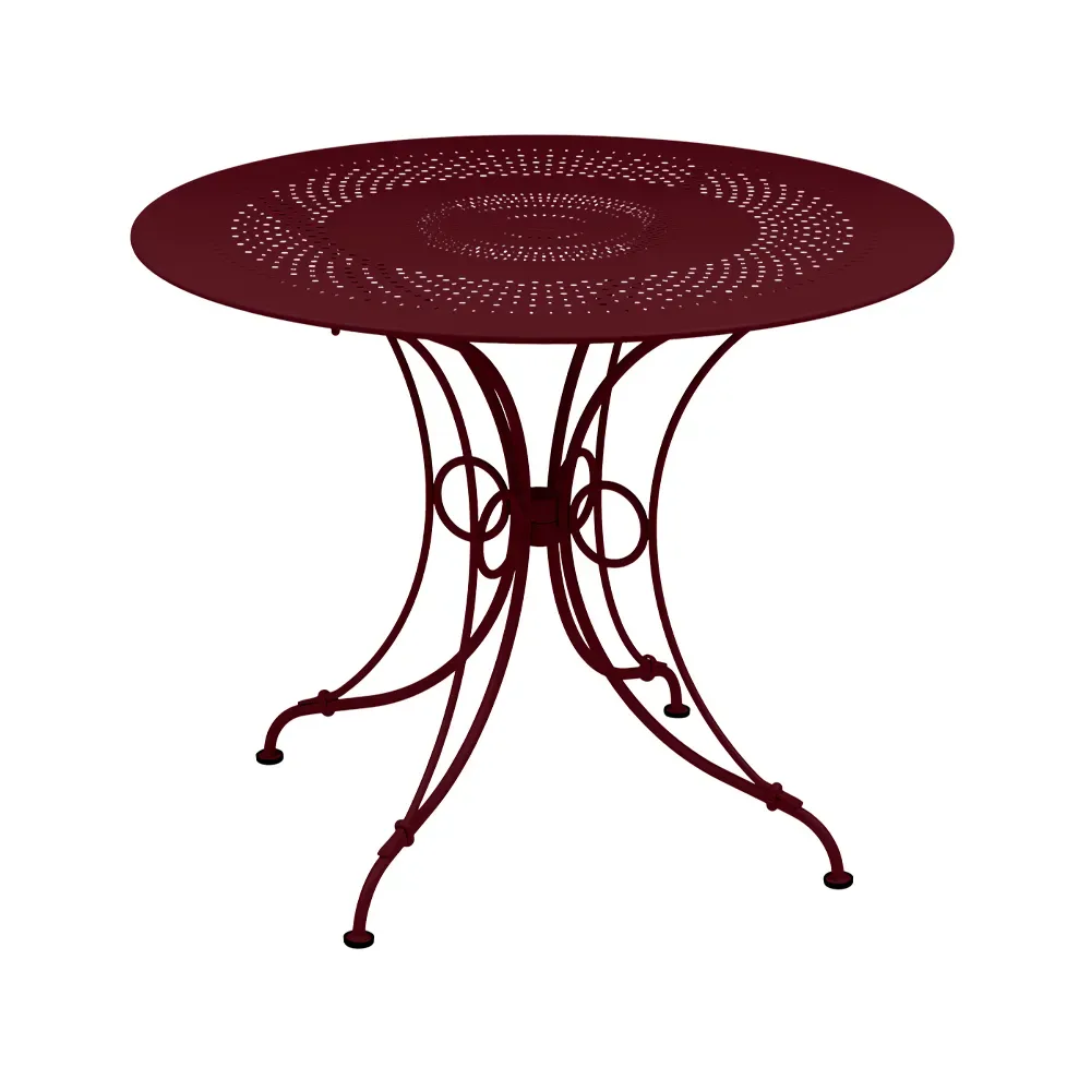Fermob 1900 bord Ø96 cm Black cherry (vinröd)