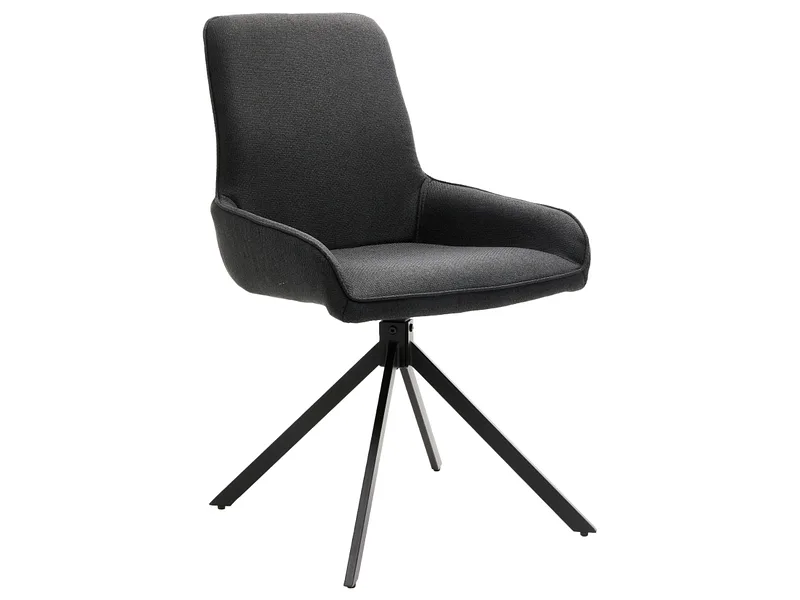 Stuhl BARRY Polyester dunkelgrau drehsitz