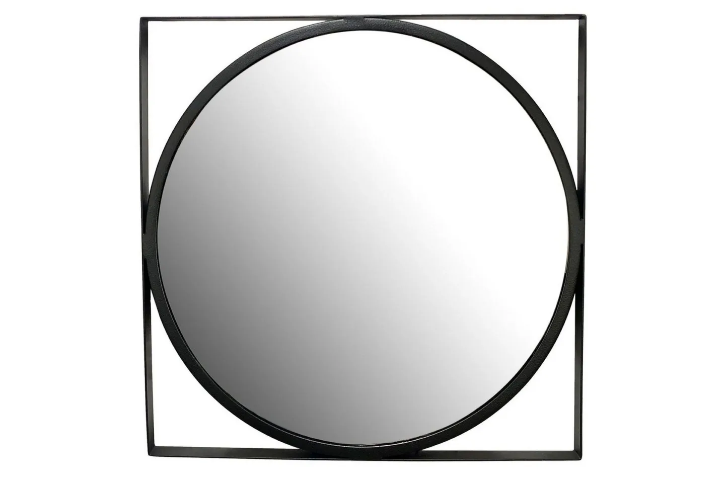 Spegel Wohnling Fyrkantig Ram Rund 54 cm Modern -