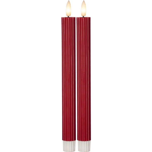 Star Trading - LED Antikljus Flamme Stripe - Batteriljus - Röd