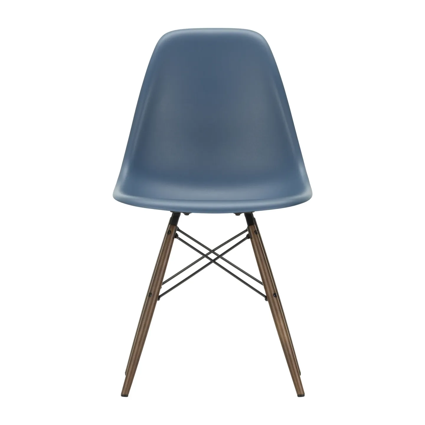 Vitra Eames Plastic Side Chair RE DSW stol 83 sea blue-dark maple