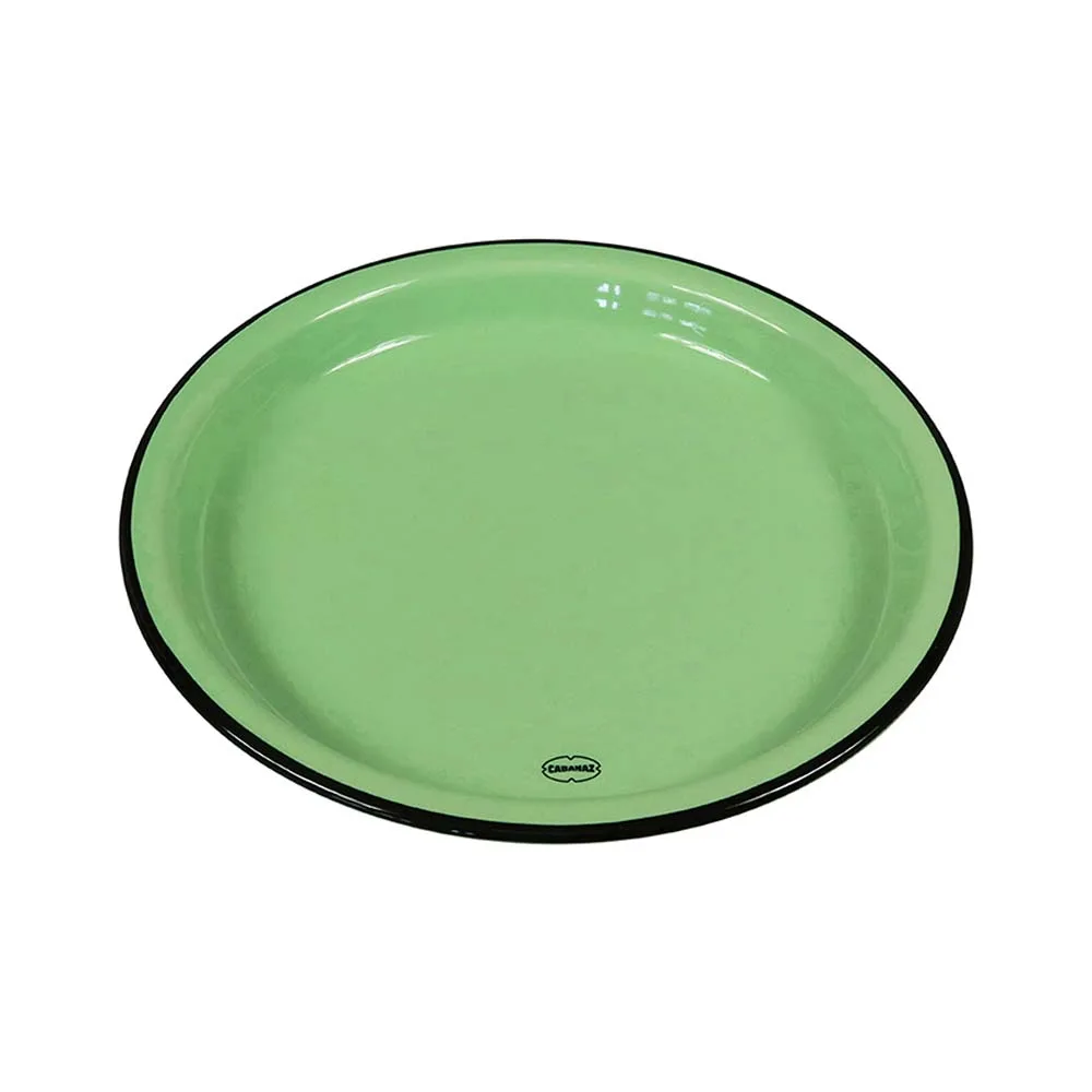 Assiett i retrostil Cabanaz 22 cm - Grön