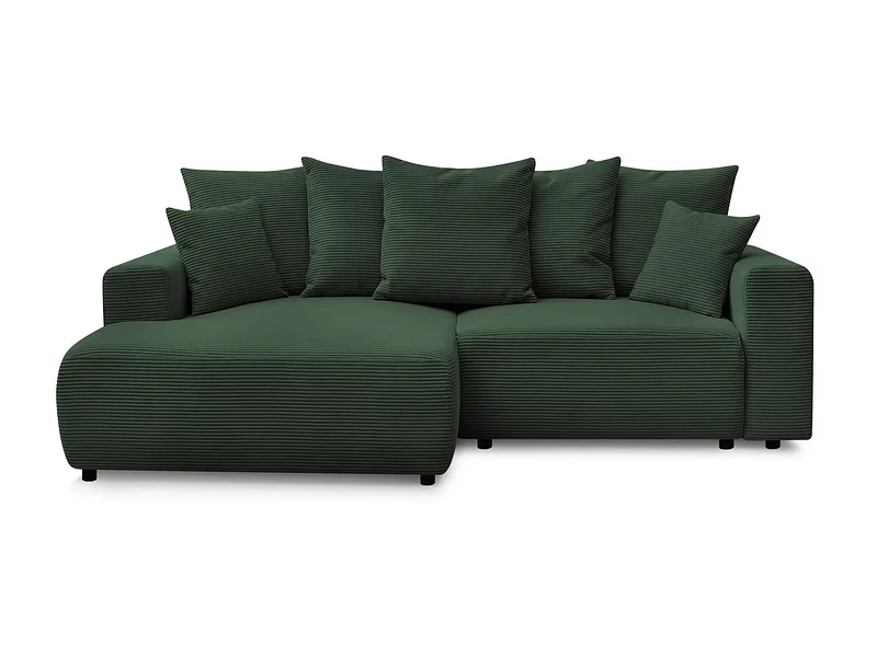 Ecksofa BOBOCHIC ATILLA Cord-Stoff dunkelgrün