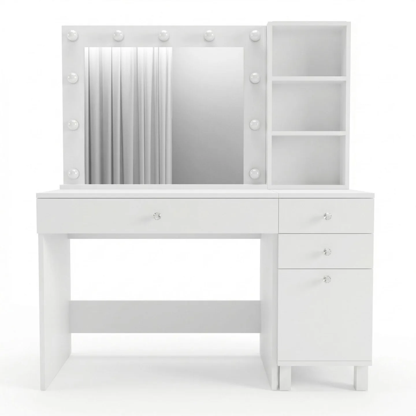 Levio Sminkbord 125,4x147x44,5 cm - Vit