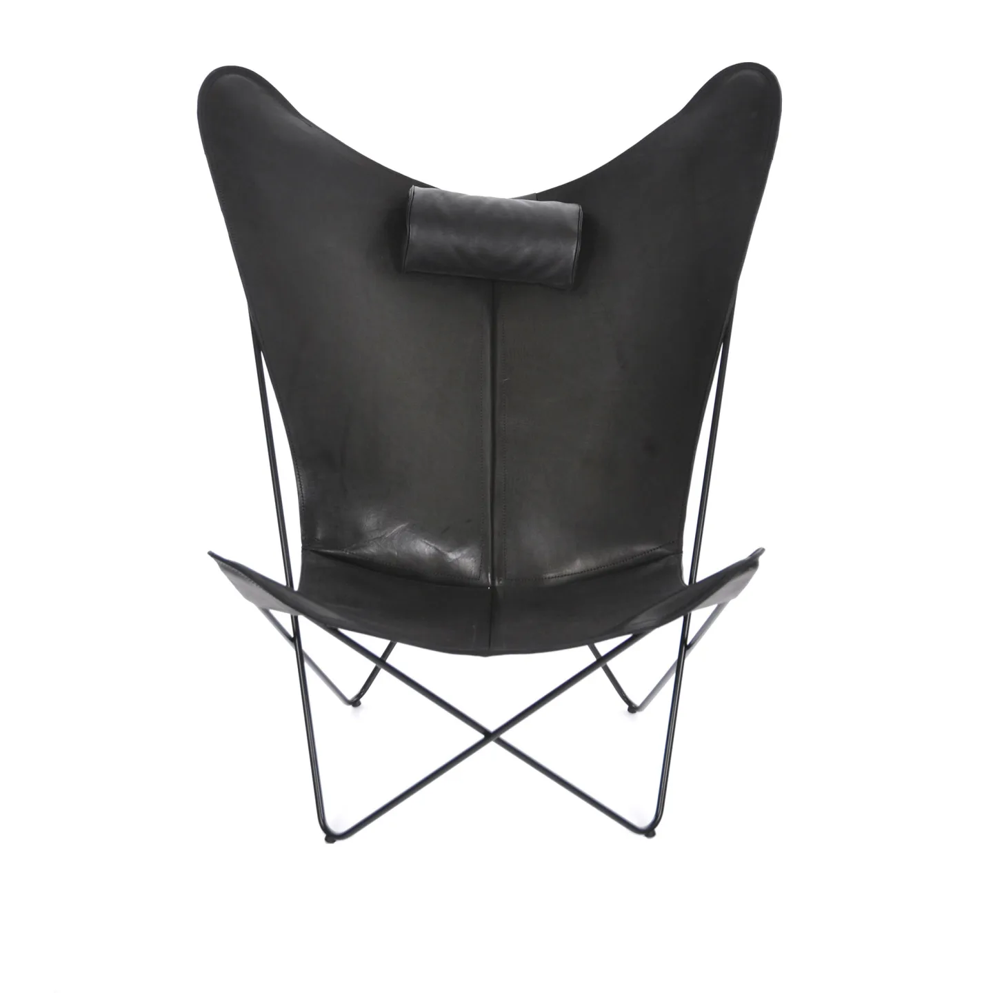 OX Denmarq - Ks Chair, Black Steel Frame, Leather: Black - Fåtöljer - Dennis Marquart - Svart - Läder/Metall