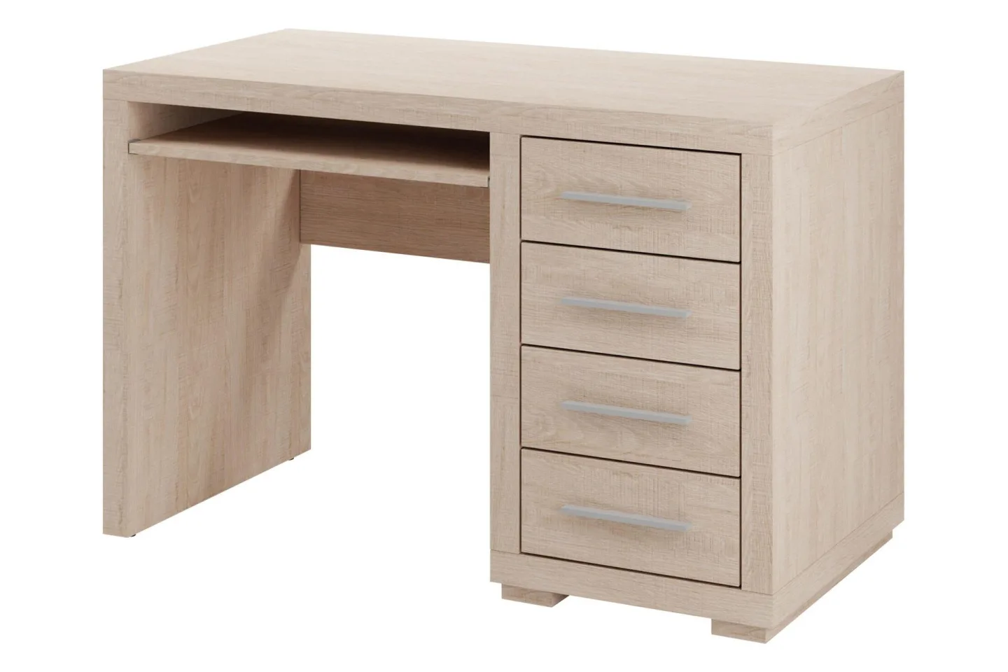 Benavila Skrivbord 120 cm med Förvaring 4 Lådor - Beige/Grå