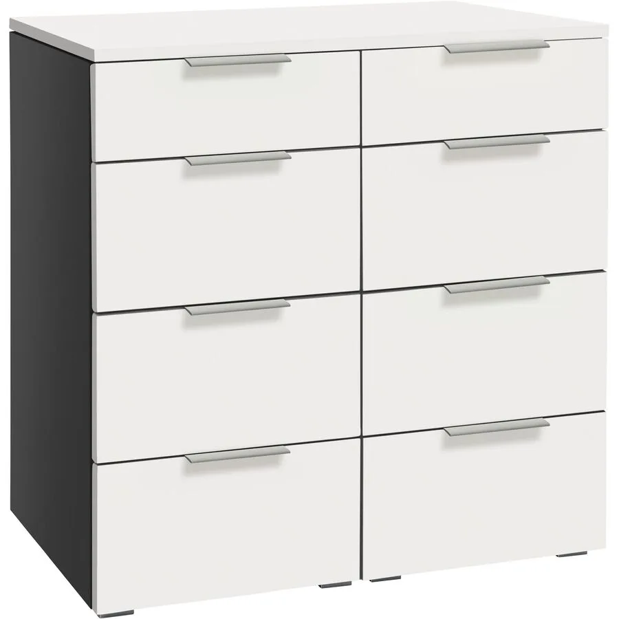 Hasena Kommode Kyler weiss/anthracit MDF B 90 H 85 cm