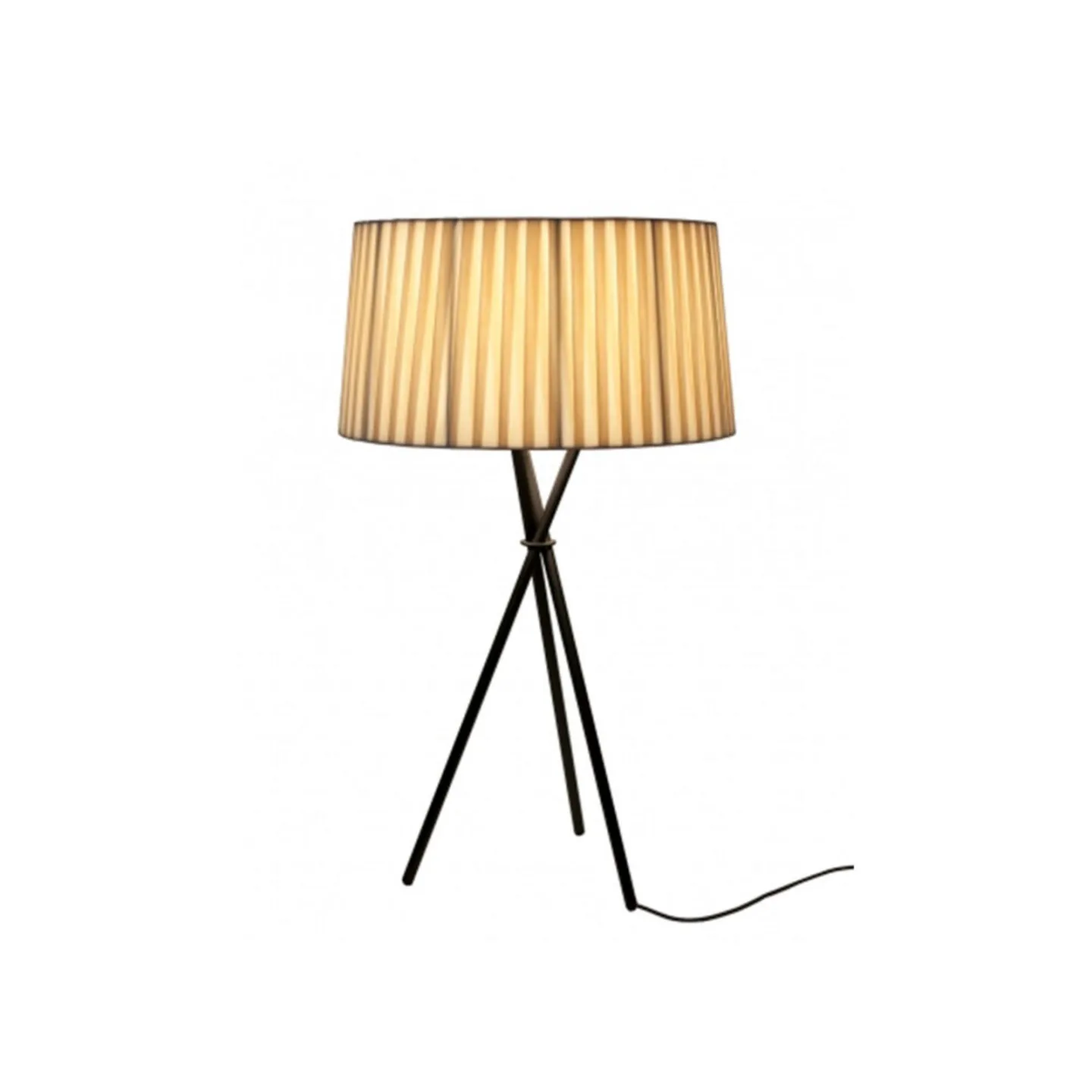 Trípode M3 Tischleuchte Black/Natural - Santa & Cole - Wohnzimmer - Metall