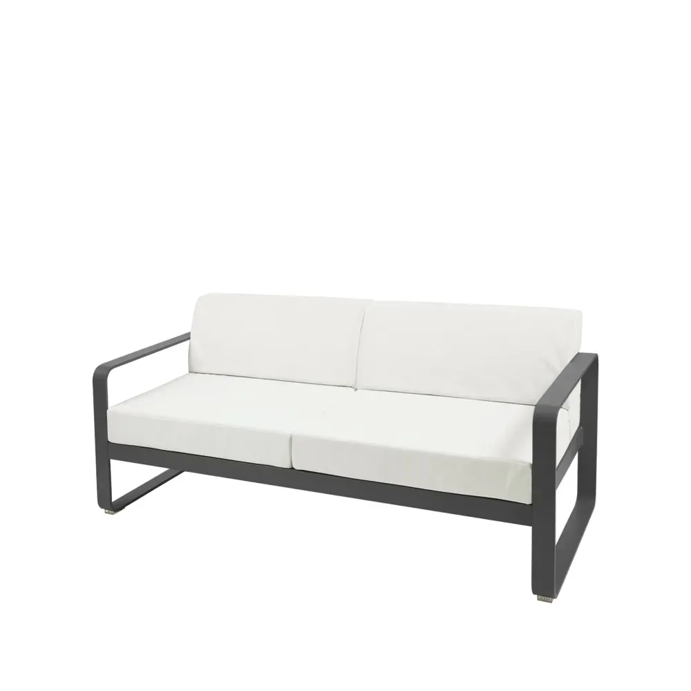 Fermob Bellevie 2-sits soffa Anthracite (grå)-off-white dyna