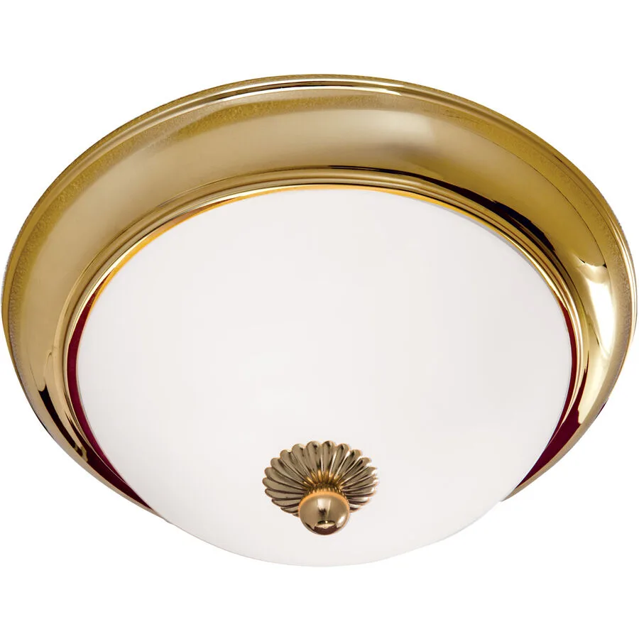 Briamond Deckenlampe Empire Gold/Weiss Messing/Glas 26 cm 11 cm