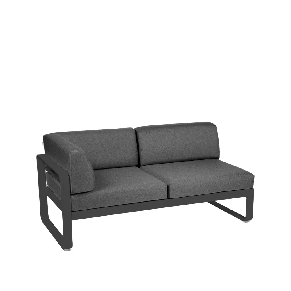 Fermob Bellevie Corner modulsoffa 2-sits Anthracite (grå)-graphite grey dyna-vänster
